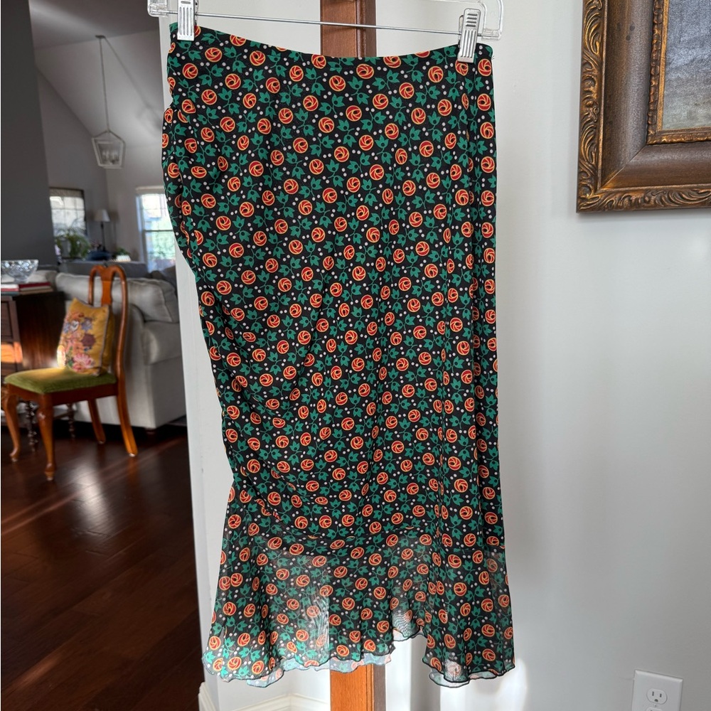 Anna Sui Rosy Dot Mesh Skirt size S - Picture 9 of 12
